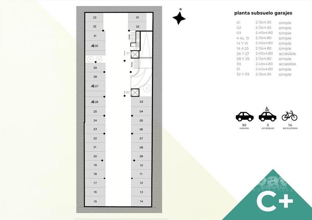 Venta apartamento de 1 dormitorio en Barrio Sur