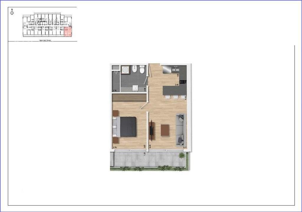 Apartamento de un dormitorio en venta en Buceo - 206