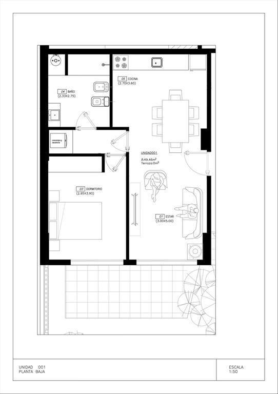 VENTA DE APARTAMENTO MALVIN 1 DORMITORIO CON JARDÍN ENTREGA