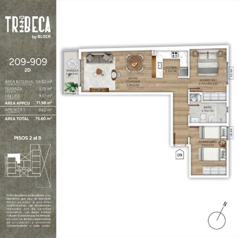 Venta 2 dormitorio en Pozo