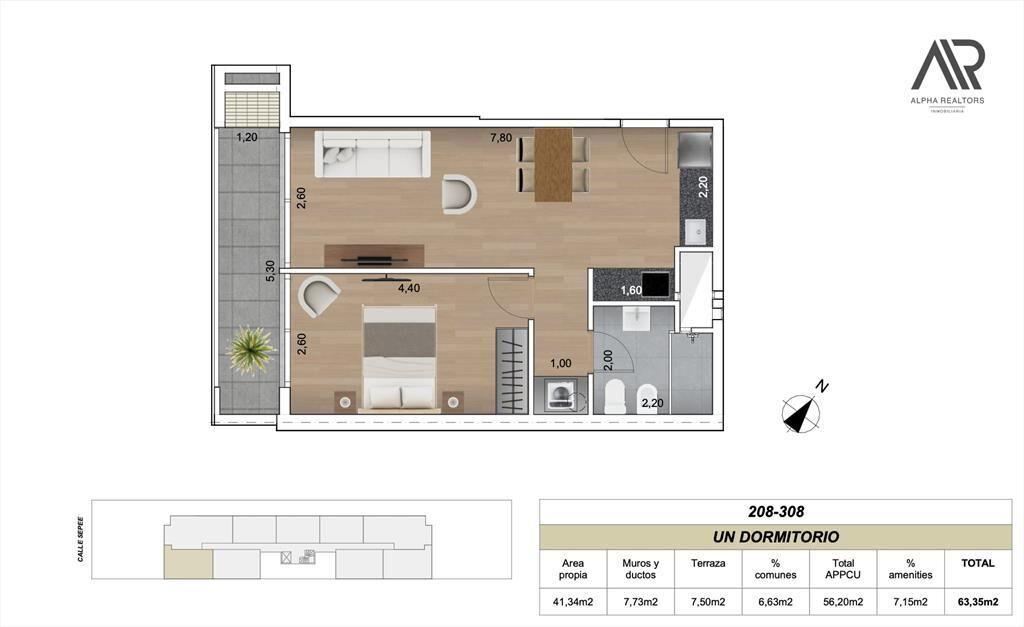 Venta Apartamento a estrenar 1 dormitorio, en Punta Gorda