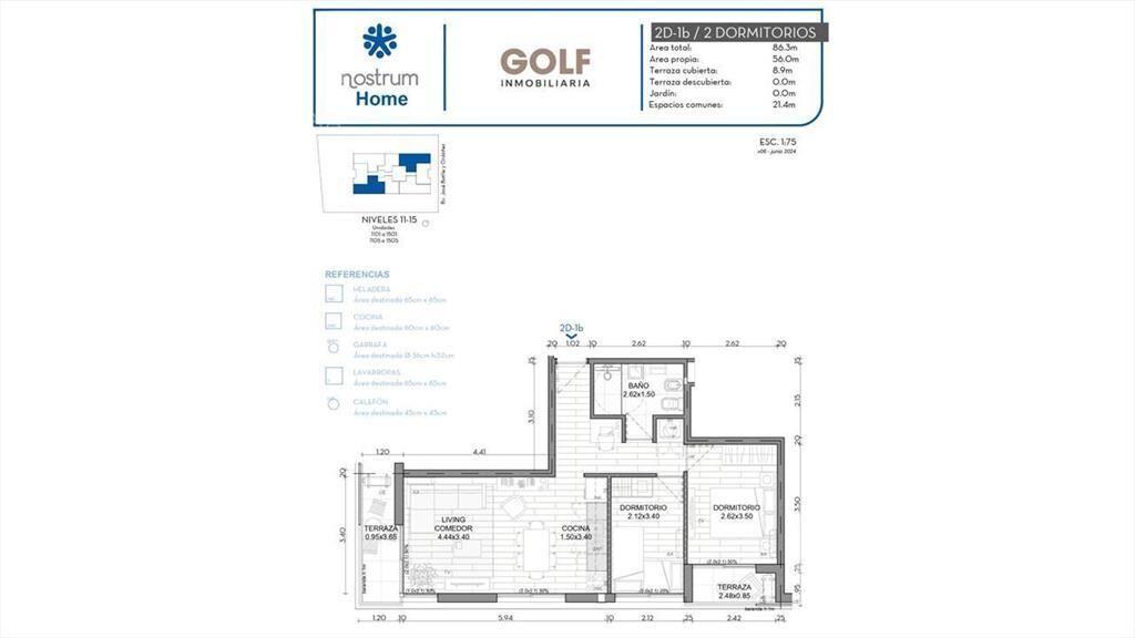 Venta de apartamento 2 dormitorios con terraza en La Blanqu