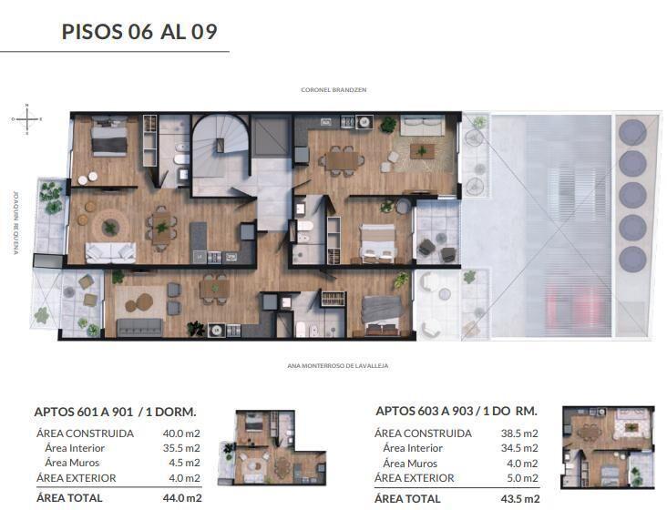 Venta Apartamento 1 Dormitorio en Cordón