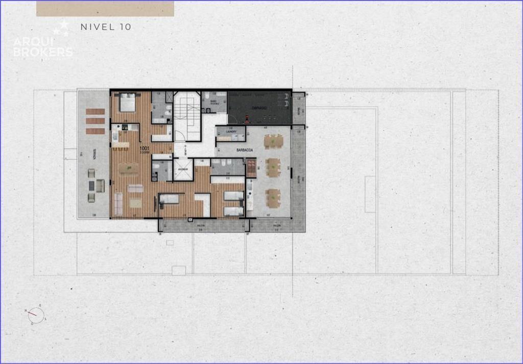 Apartamento de dos dormitorios en venta en Pocitos - 301