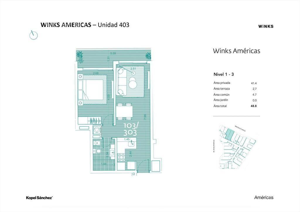 Venta apartamento 1 dormitorio con garage en Parque Miramar
