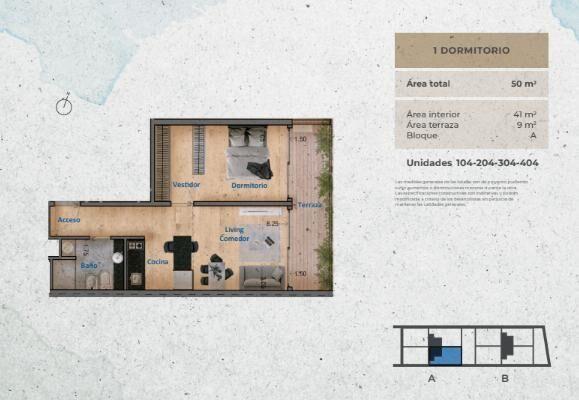 venta Apartamento 1 Dormitorio en Pocitos nuevo