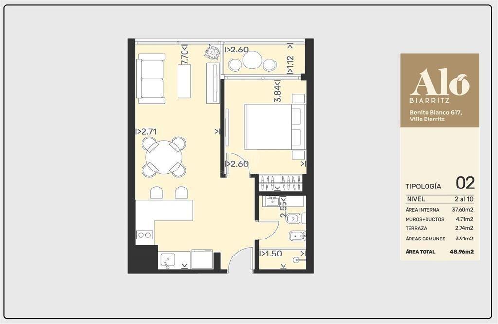 VENTA APARTAMENTO UN DORMITORIO VILLA BIARRITZ
