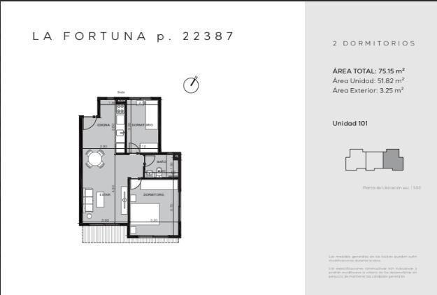 Apartamento 2 dormitorios a estrenar