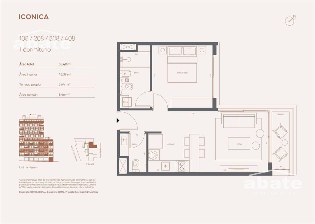 Venta apartamento 1 dormitorio en Pocitos Nuevo