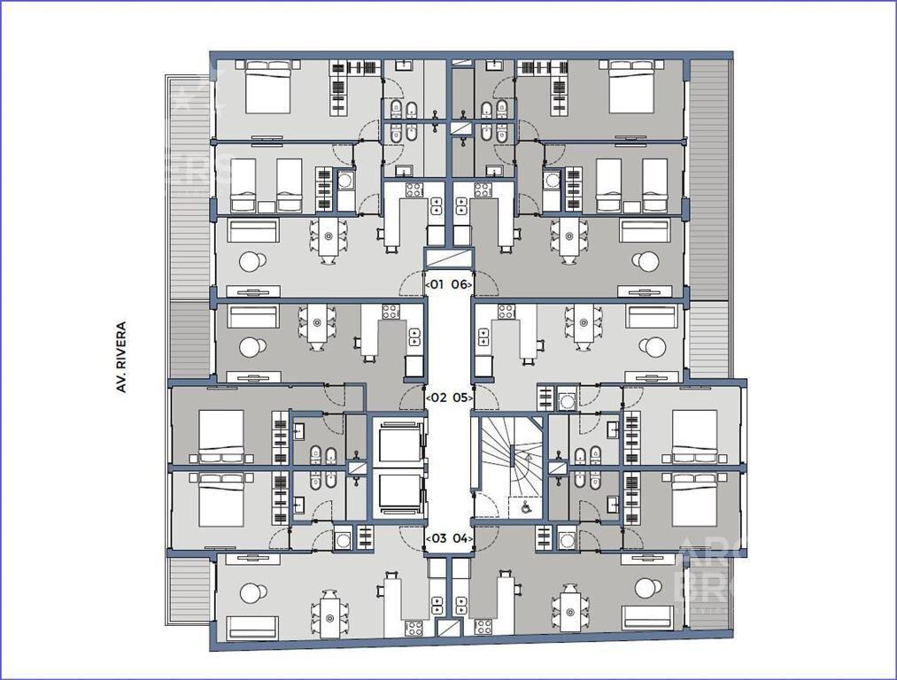 Apartamento de un dormitorio en venta en Pocitos - 701