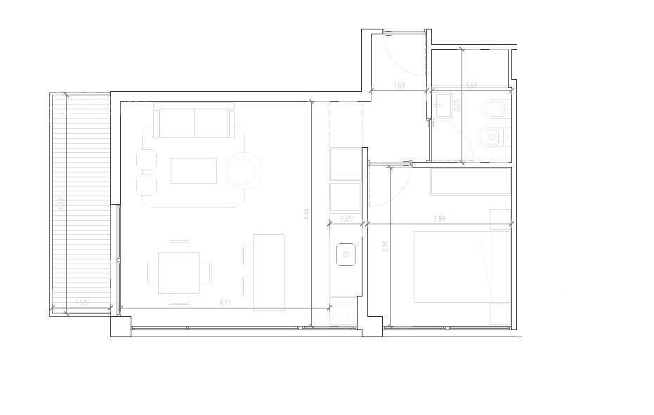 Venta apartamento un dormitorio en La Blanqueada-1408