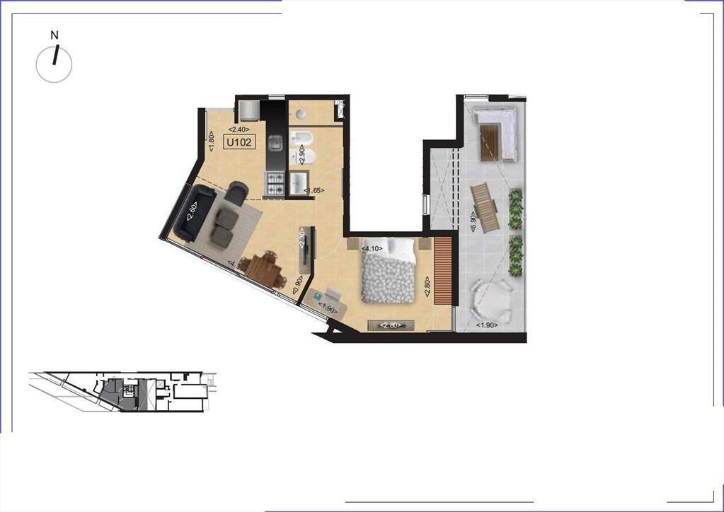Apartamento de un dormitorio en venta en Pocitos Nuevo - 10