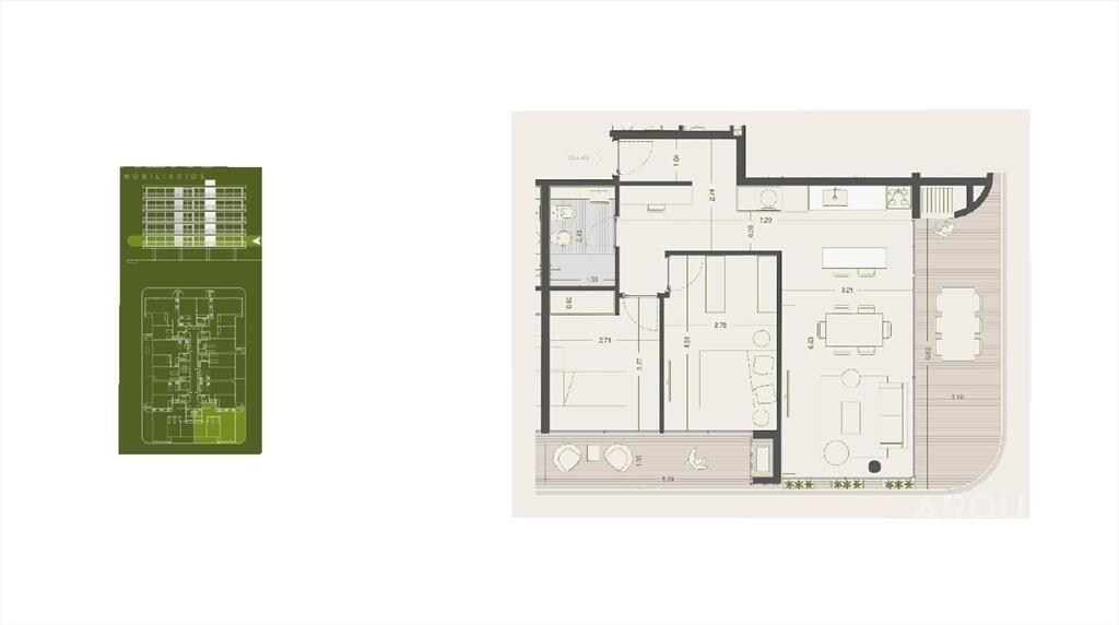 Apartamento de dos dormitorios en venta en Ciudad de la Cos