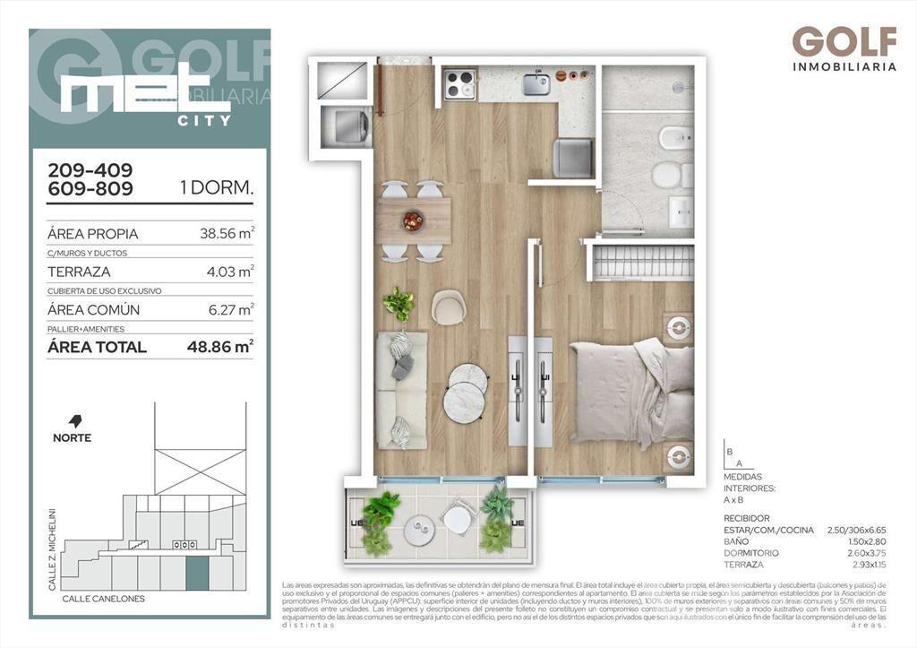 Venta apartamento 1 dormitorio en el Centro
