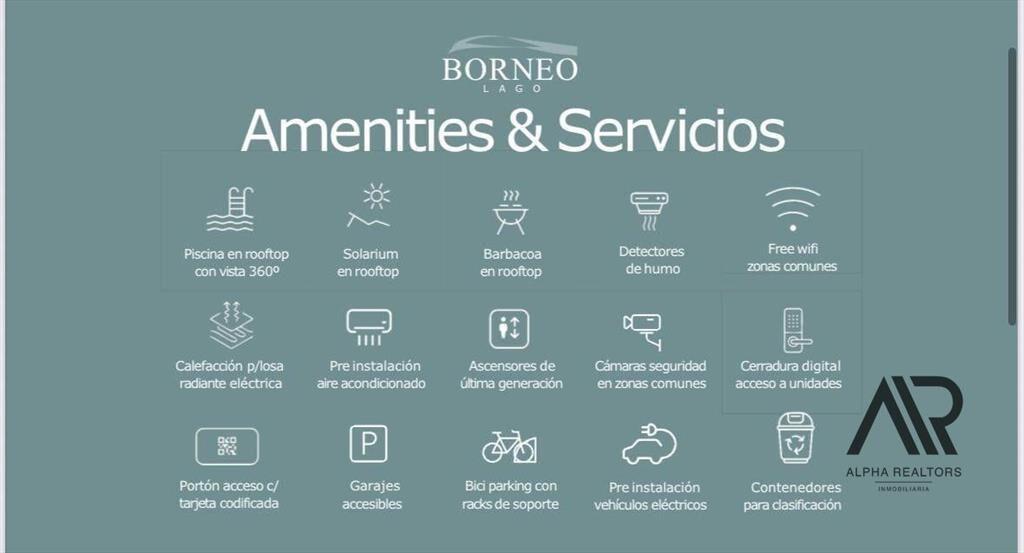 Apartamento en Borneo sobre Lago Calcagno