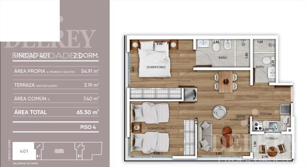 Venta Apartamento - Pocitos Nuevo DELREY PROPIEDADES