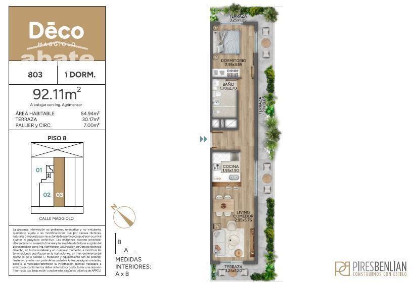 Venta Apartamento 1 dormitorio- Parque Rodó - Deco Maggiolo