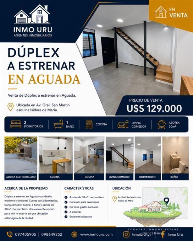 Venta de Dúplex a estrenar en Aguada