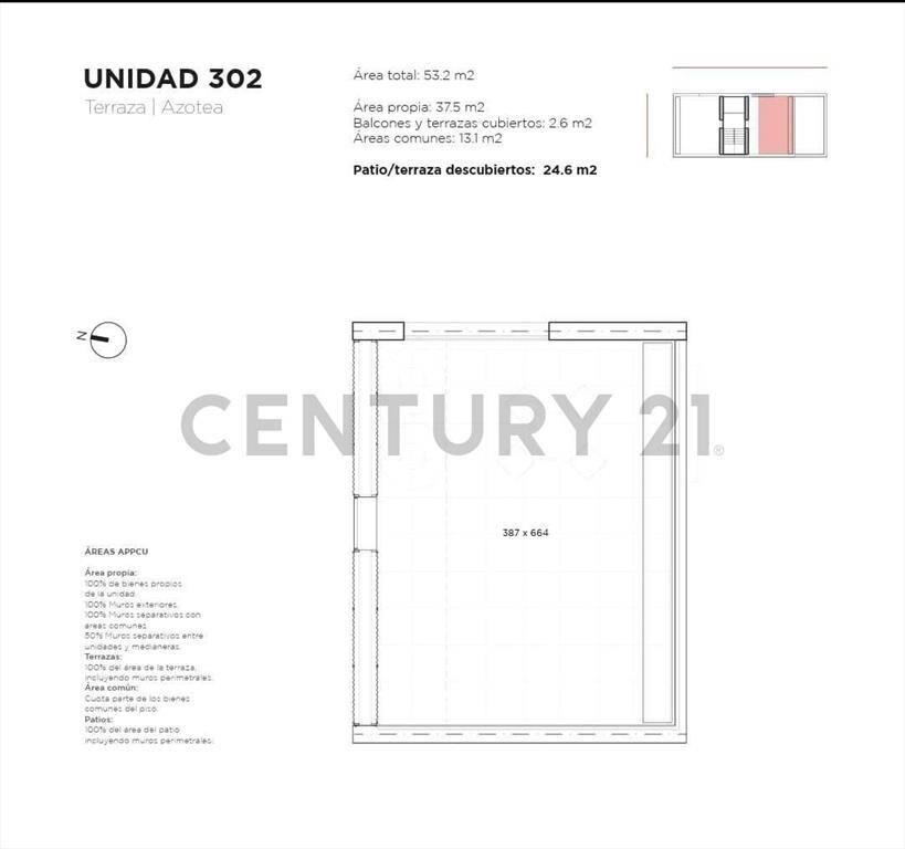 Venta penthouse contrafrente al Sur -1d-balcón-azotea exc...