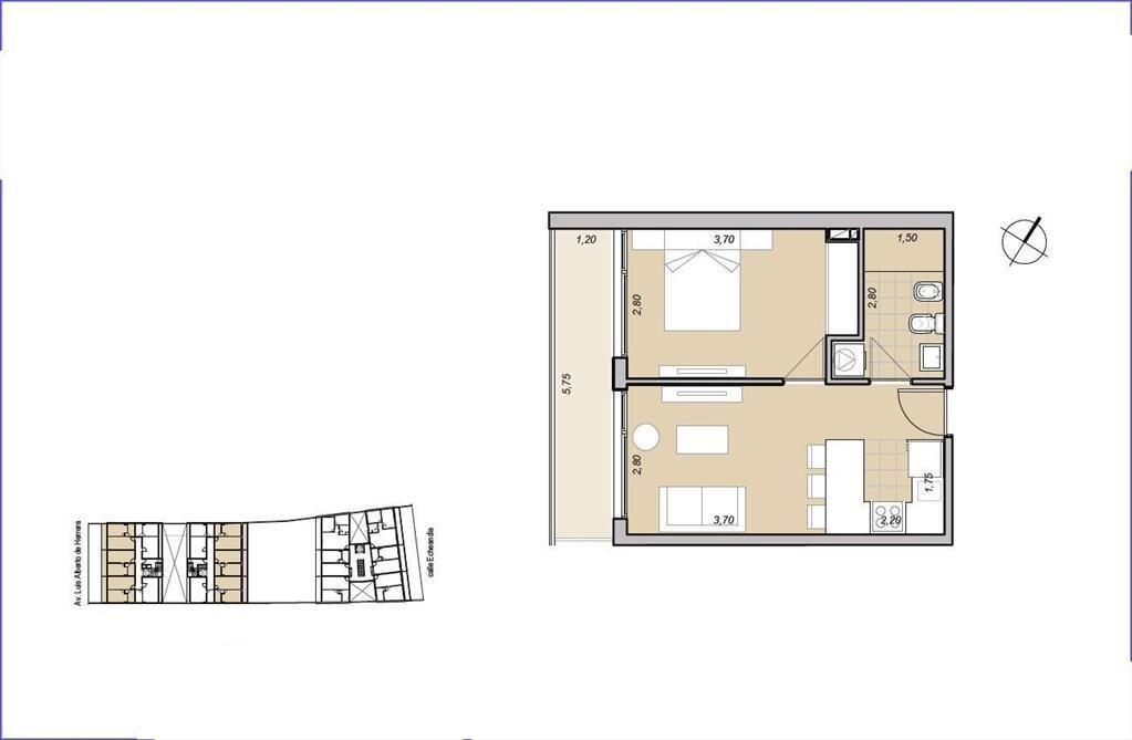 Apartamento de un dormitorio en alquiler en La Blanqueada -