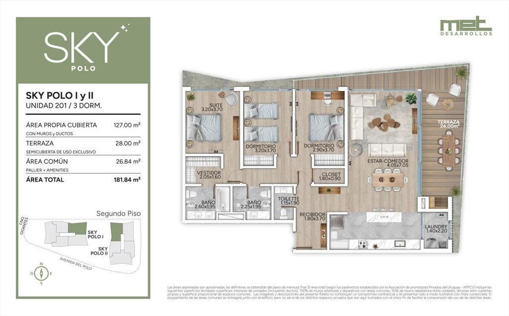 Venta Apartamento 3 Dormitorios en Carrasco