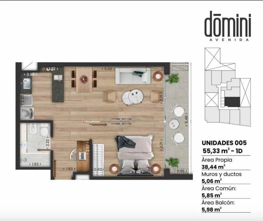 Venta apartamento 1 dormitorio, Domini Avenida, La Blanqueda