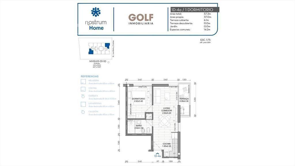 Venta de apartamento 1 dormitorio con terraza en La Blanque
