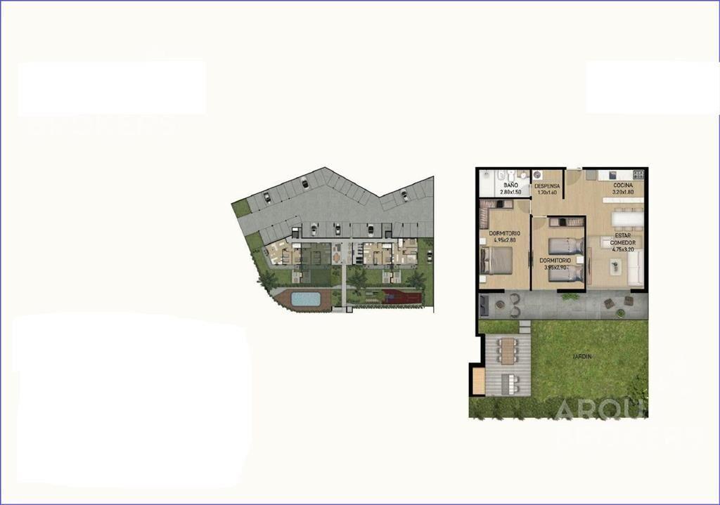 Apartamento de dos dormitorios en venta en Ciudad de la Cos