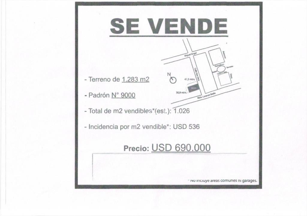 venta de terreno Para edificar Propíedad Horizontal