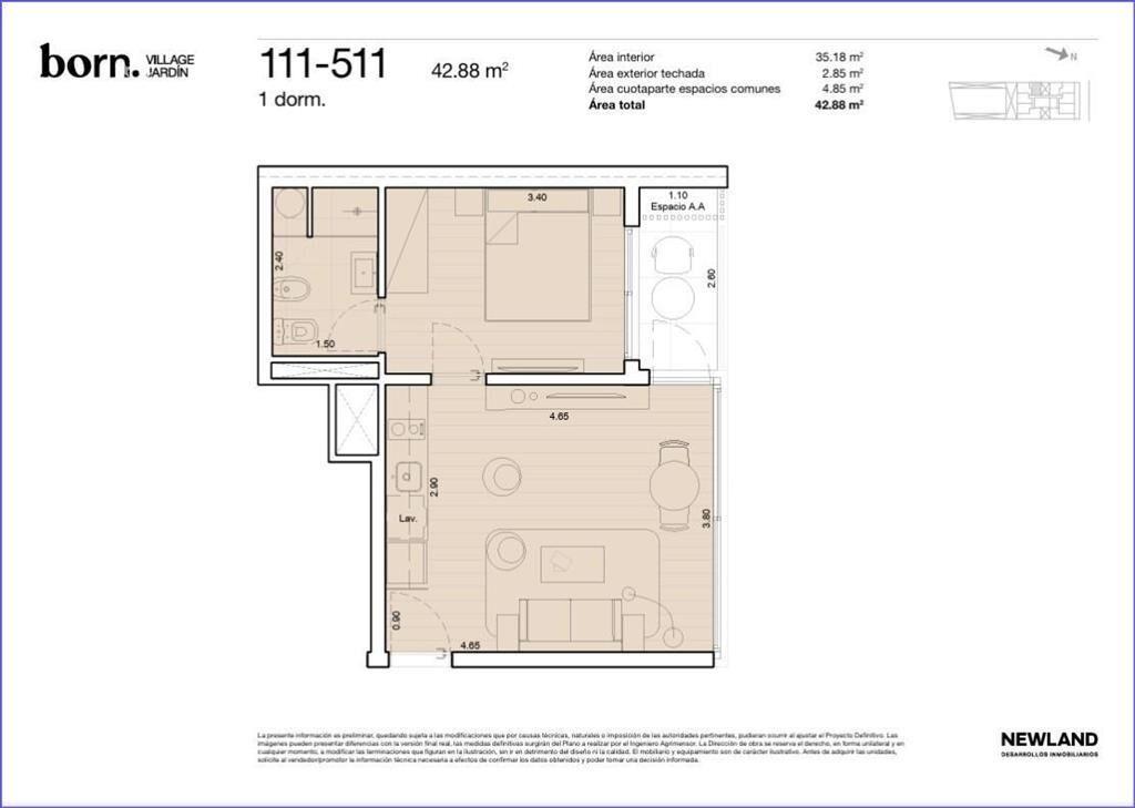 Apartamento de un dormitorio en venta en La Blanqueada - 31