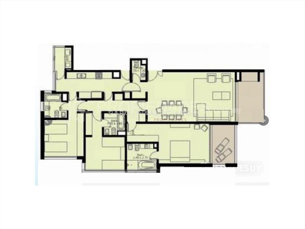 Apartamento en venta de 3 dormitorios en Brava