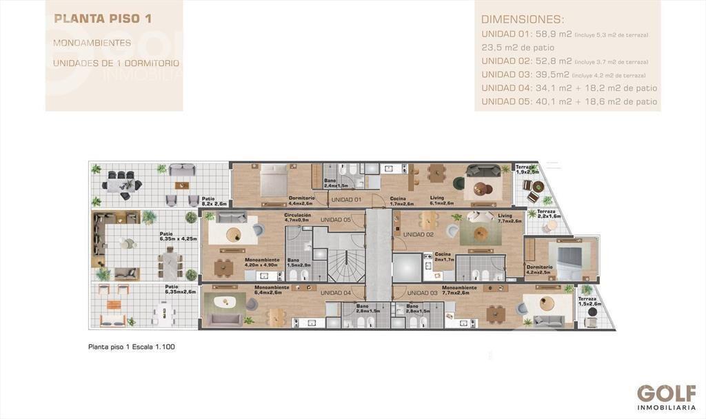 Venta de monoambiente en Punta Carretas