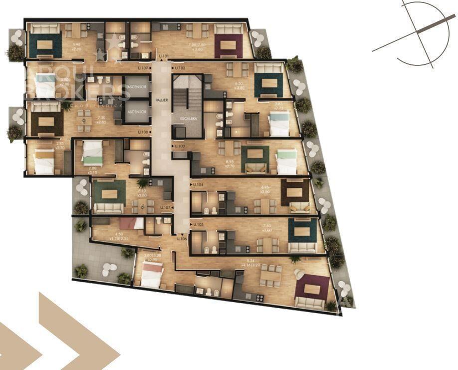 Apartamento de dos dormitorios en venta en Buceo - 106