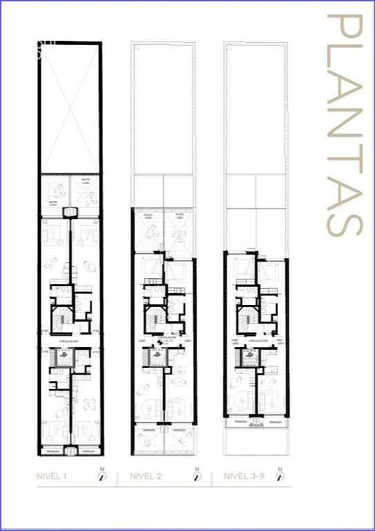 Apartamento monoambiente con patio en venta en Cordón Sur -