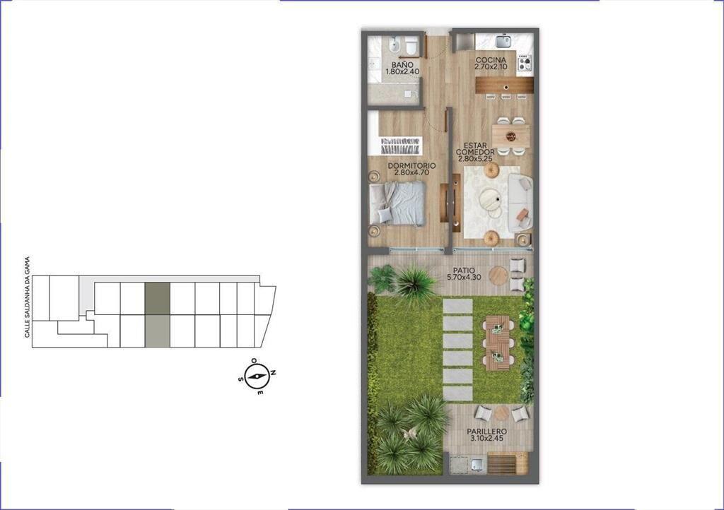 Apartamento de un dormitorio en venta en Puerto Buceo - 004