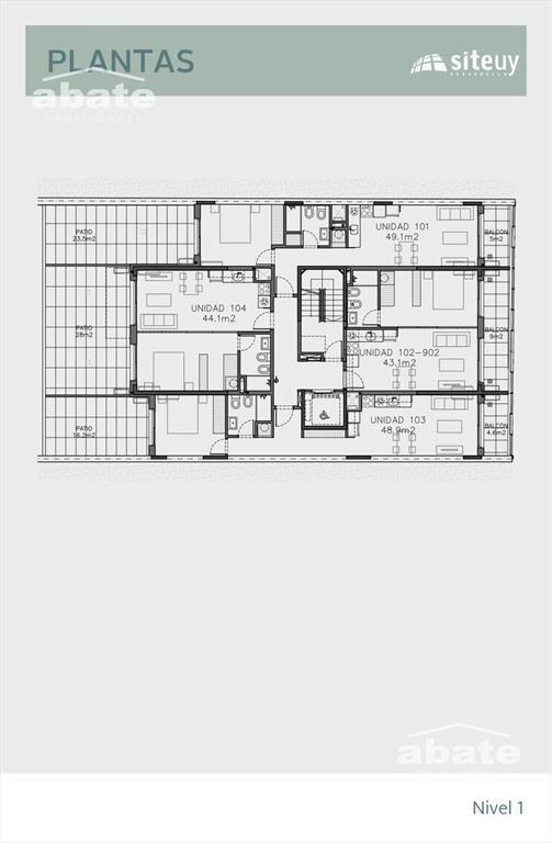 Venta apartamento 1 Dormitorio en Cordón