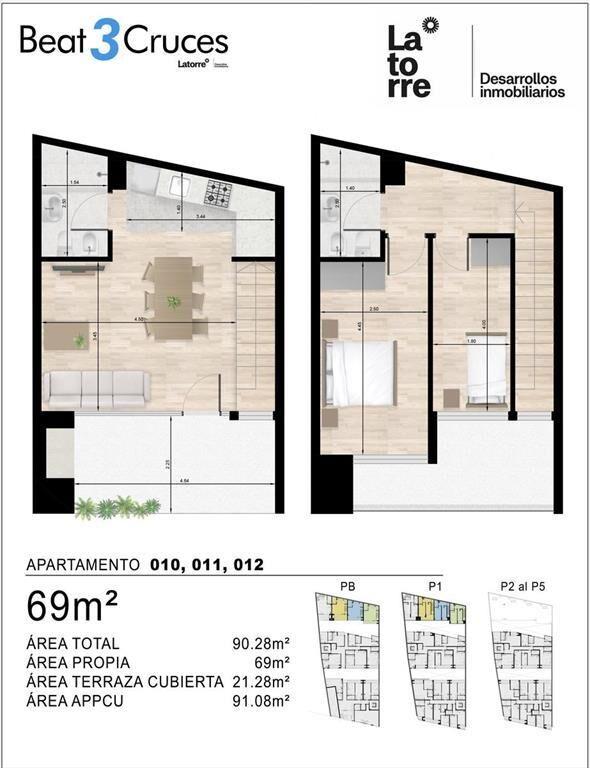 Venta Apartamento Duplex en Tres cruces