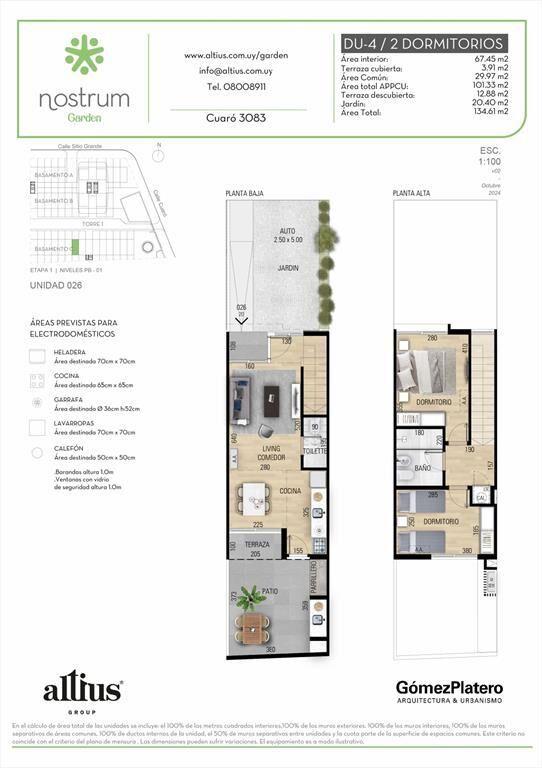 VENTA DUPLEX 2 DORMITORIOS NOSTRUM GARDEN PRADO
