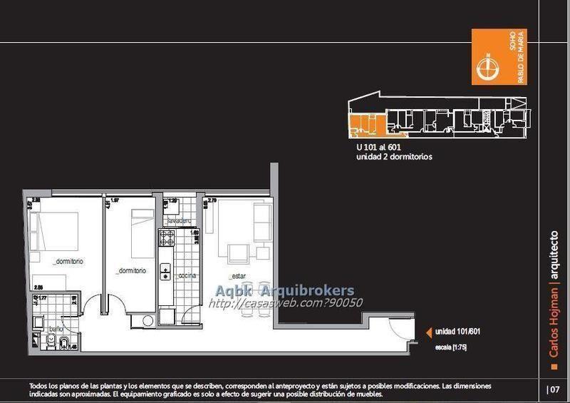 Apartamento de 2 dormitorios en venta con renta en Cordón