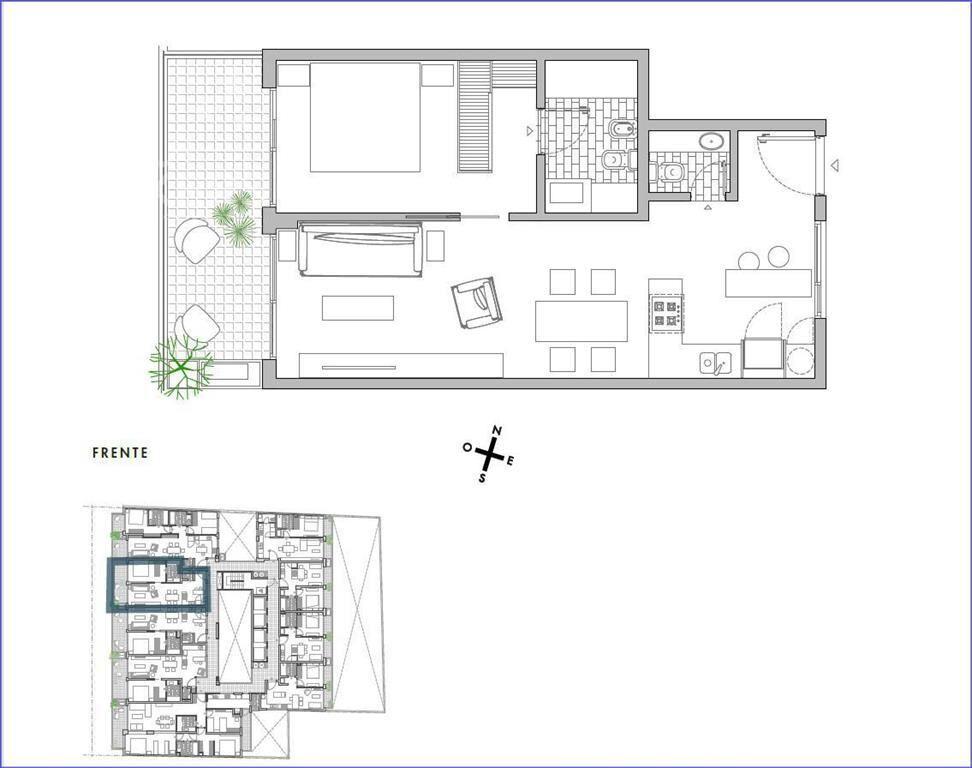 Apartamento de un dormitorio en venta en Pocitos - 402