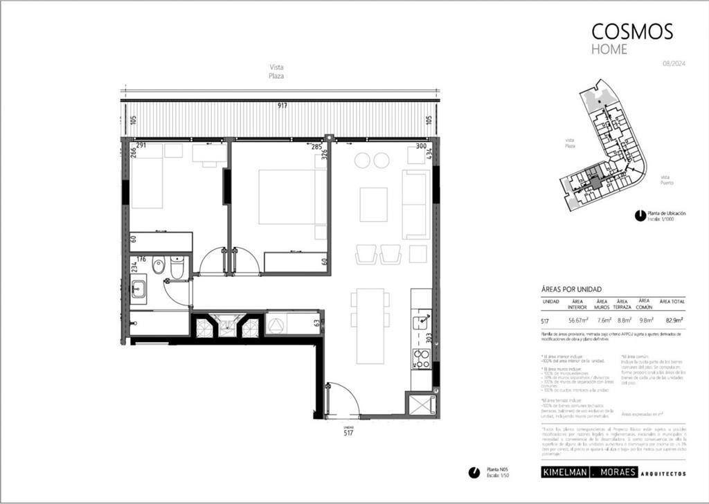 Apartamento de 2 dormitorio a estrenar en Cosmos...