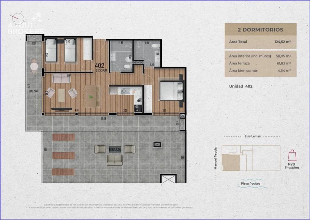 Apartamento penthouse de dos dormitorios en venta en Pocito
