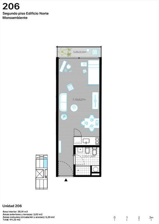 VENTA APTO MONOAMBIENTE PALERMO LEVY VIS