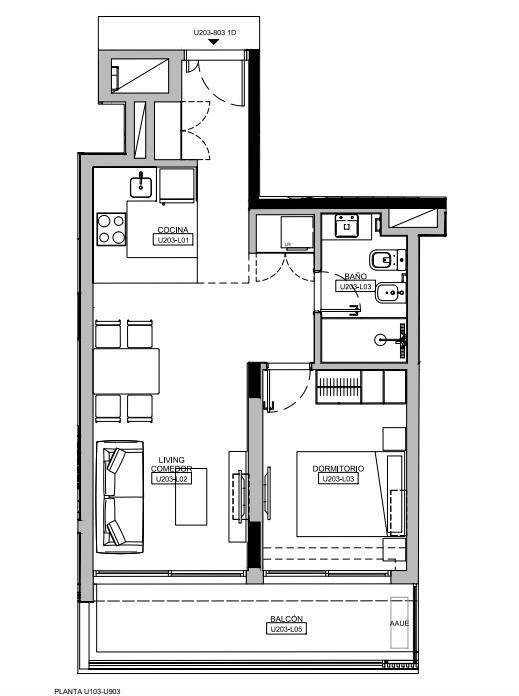 Venta Apartamento 1 Dormitorio en Pocitos