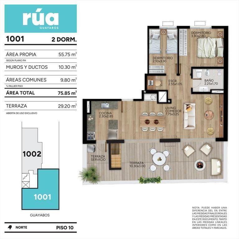 Venta Apartamento 2 Dormitorios en Cordon