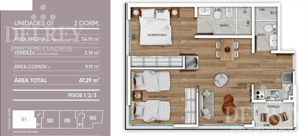 Venta Apartamento - Pocitos Nuevo DELREY PROPIEDADES