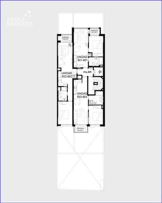 Apartamento de un dormitorio en venta en Cordón Sur - 903