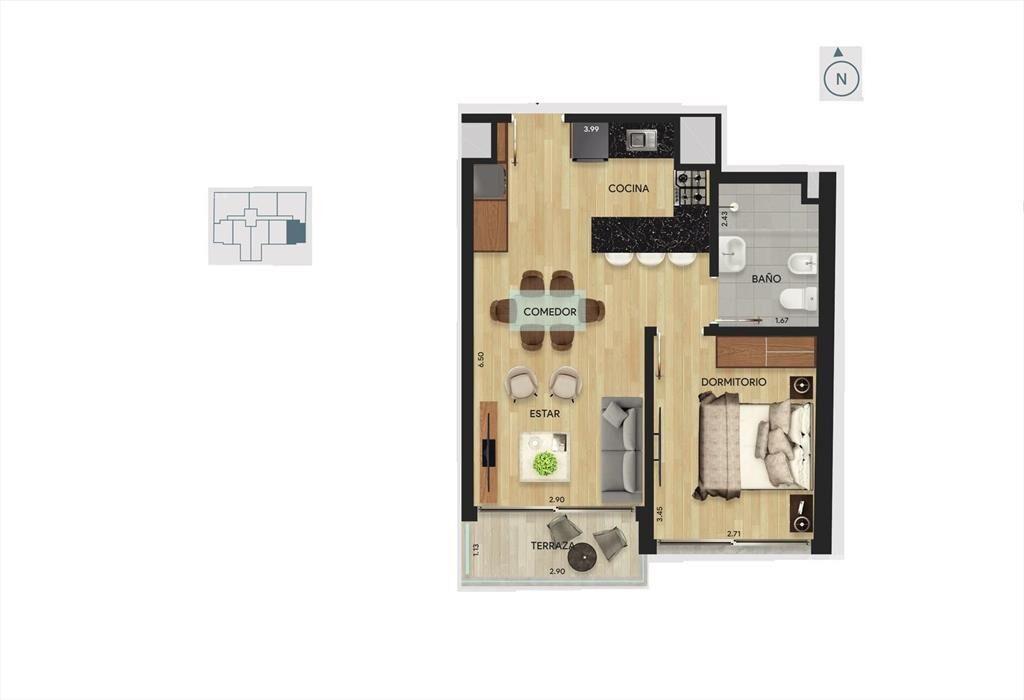 Apartamento de un dormitorio en venta en Parque Batlle - 12