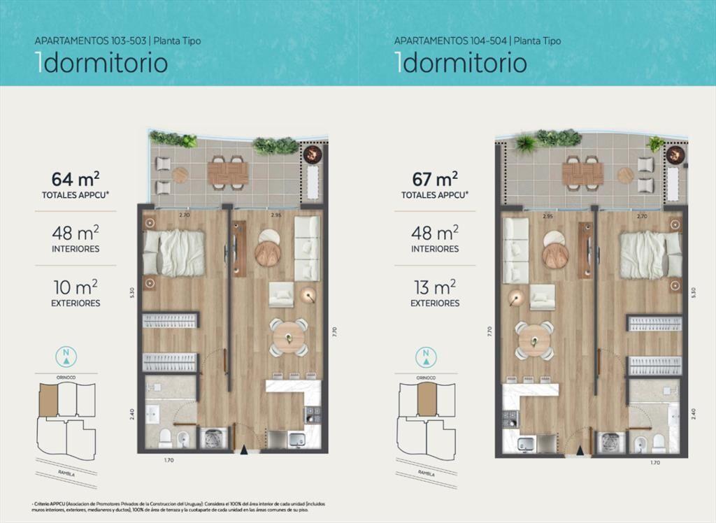 Apartamento en venta frente a rambla en Malvin
