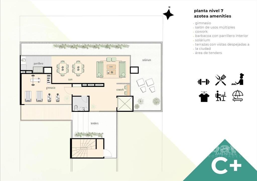 Venta apartamento de 1 dormitorio en Barrio Sur